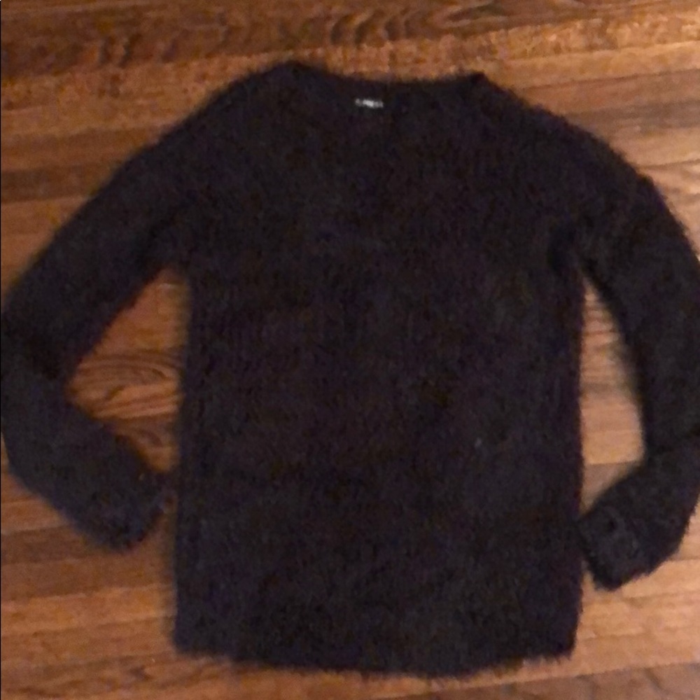 Express two tone fur tunic sweater